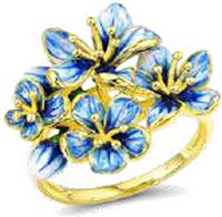 Ring Verynice Woman Collezione Fiori in Silver Ametista J180